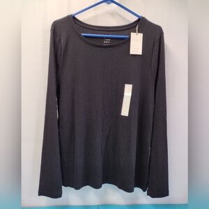 a new day Women's Black Shirt Pullover Modal Blend XXL